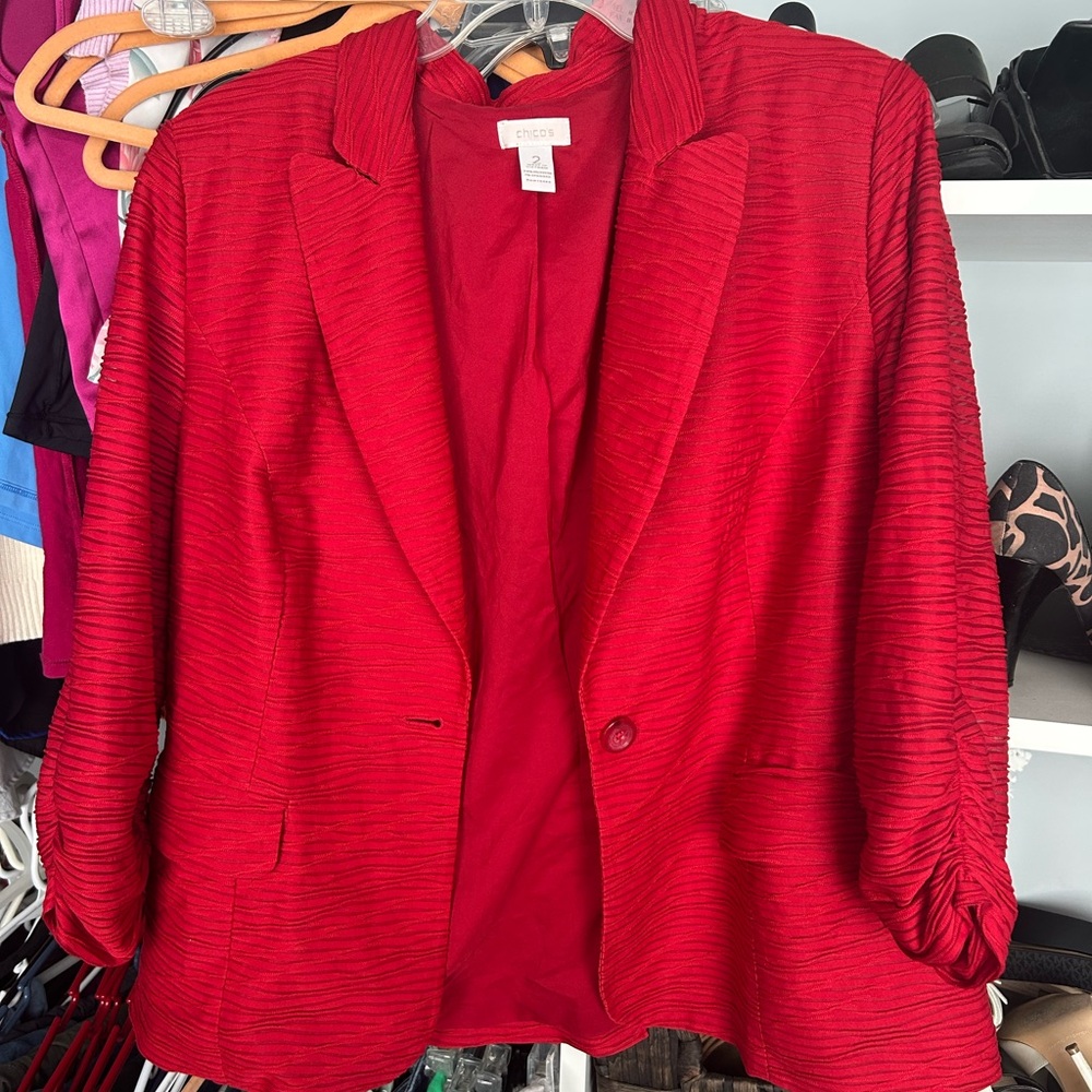 Chico's Vibrant Red Blazer